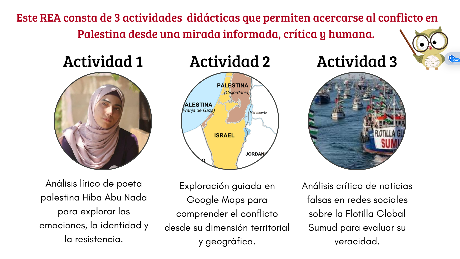 Actividades del REA Palestina en el aula