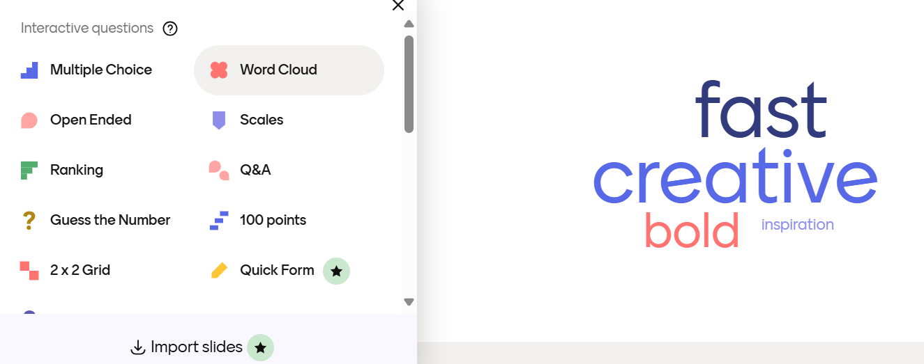 Ejemplo de cómo crear un mentimeter