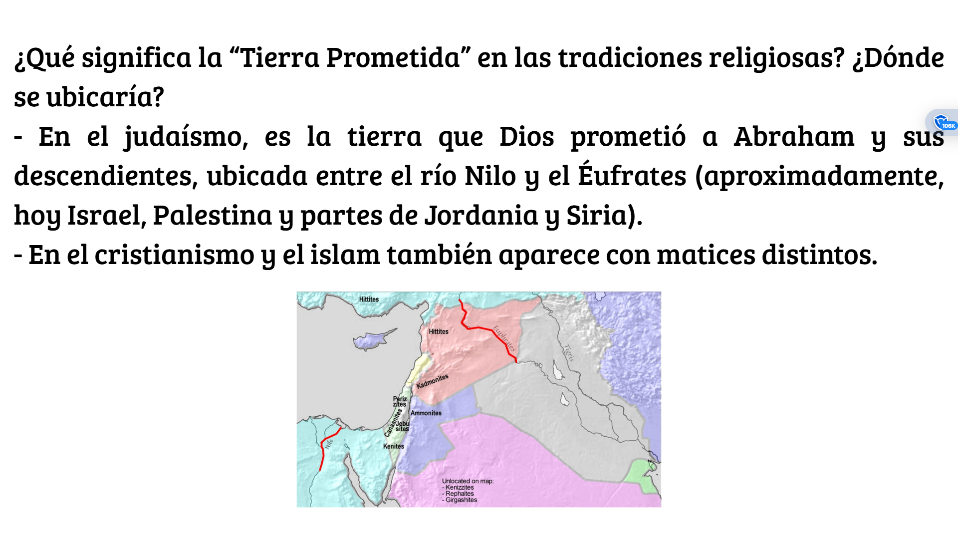 Ejemplo respuesta tierra prometida