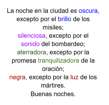 Presencia de antítesis en el poema