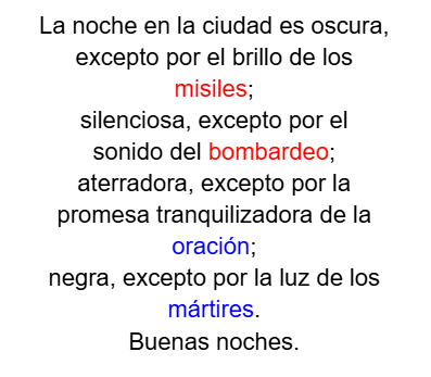 Palabras positivas y negativas de excepción 